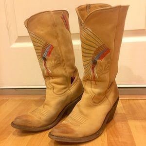 OLD GRINGO -EMBROIDERED NATIVE CHIEF WESTERN BOOTS